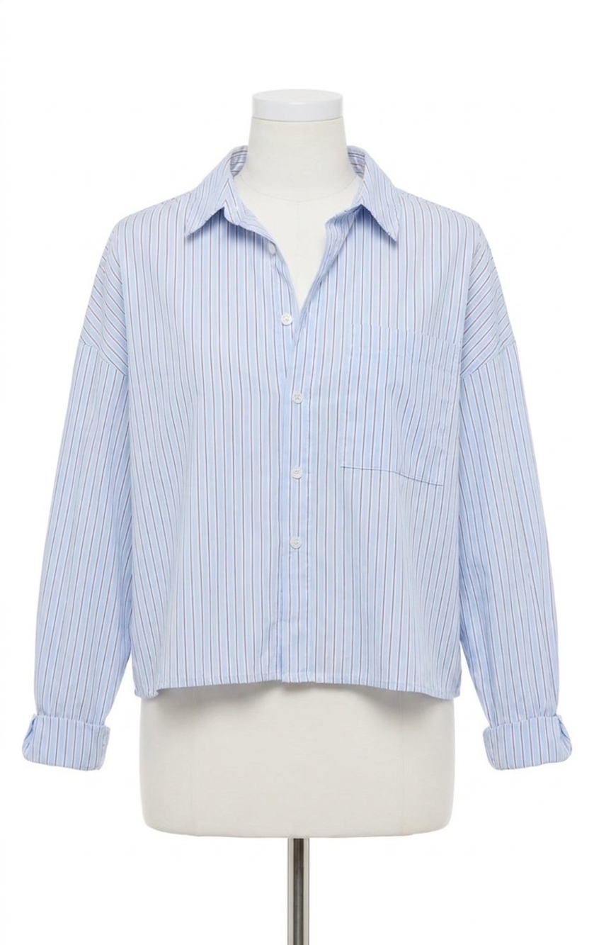 NEW DEAR JOHN DENIM adrianna striped shirt in blue